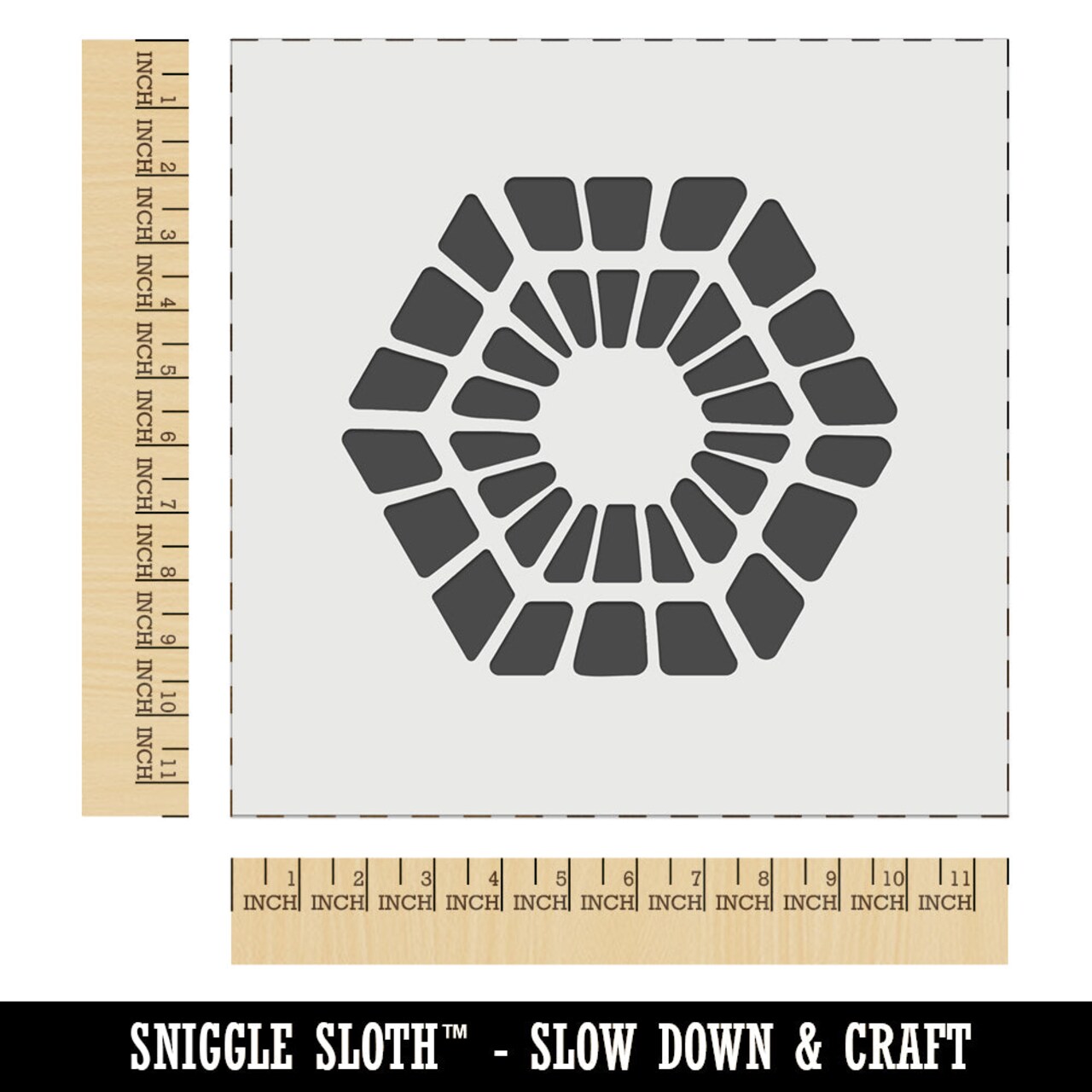 Scandinavian Geometric Hexagon Pattern Wall Cookie DIY Craft Reusable Stencil